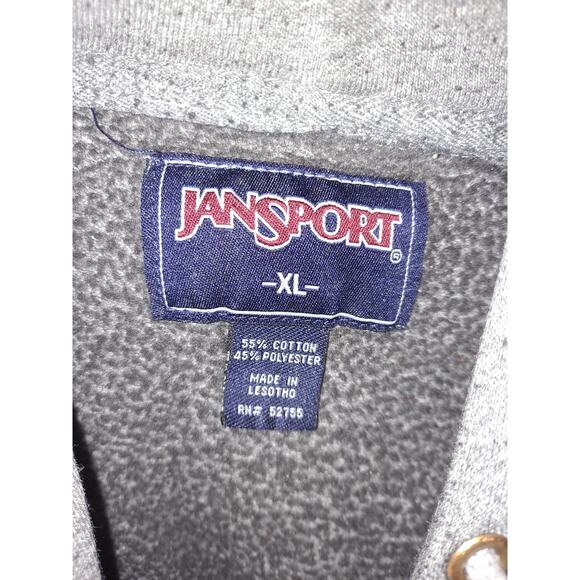 Jan Sport Men's Kean Embroidered Long Sleeve Hooded Pockets Gray Hoodies Size XL - Picture 5 of 7